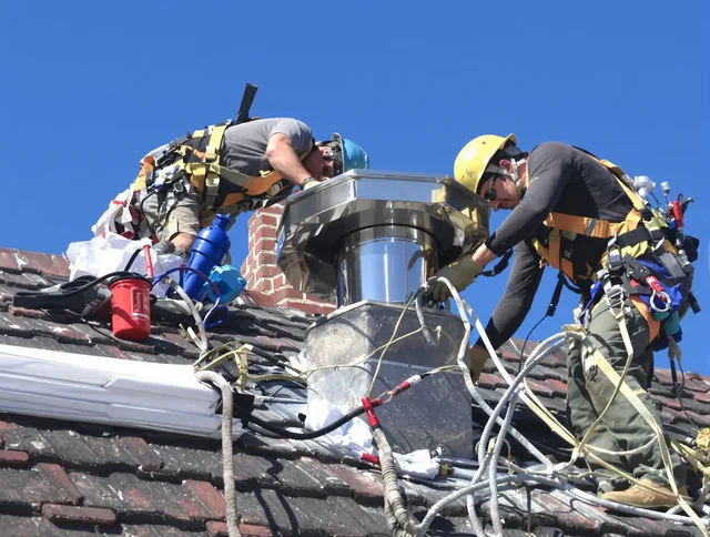 Protective chimney cap installed by Newport Beach Chimney Sweep in Newport Beach, CA