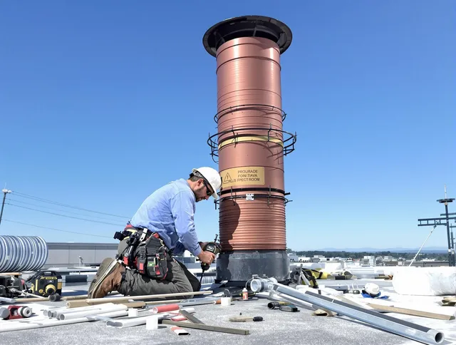 Installed chimney liner by Newport Beach Chimney Sweep in Newport Beach, CA