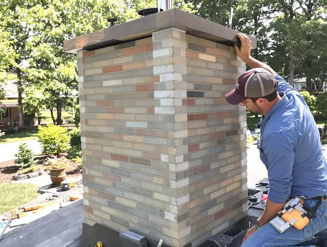 Newport Beach Chimney Sweep completing a modern chimney remodel in Newport Beach, CA