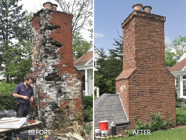 Newport Beach Chimney Sweep performing a full chimney restoration in Newport Beach, CA