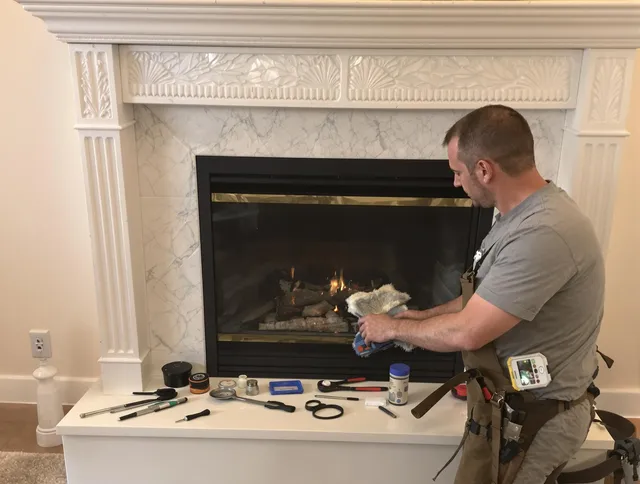 Newport Beach Chimney Sweep performing fireplace maintenance in Newport Beach, CA